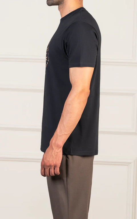 Cotton Hope Print T Shirt - Black