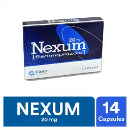 Nexum Capsules 20Mg-Essomeprazole (1 Strip = 7 Capsules)