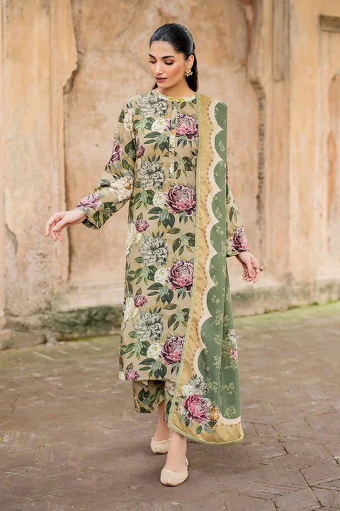 3PC PRINTED KARANDI SHIRT TROUSER AND SHAWL
