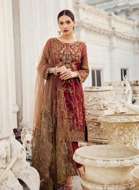IZNIK Chiffon Embroidered Sequence Unstitced 3pc