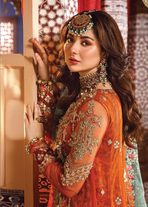 unstitched 3pc- Embroidered hand work-Ladies Suites-MARIA.B net maxi embroidered-Hand work embellished-luxury unstitched 3pc